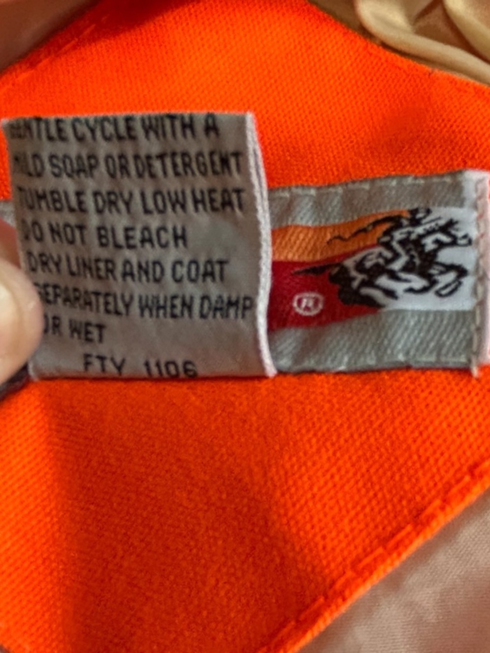 Winchester Blaze Orange Hunting Jacket w Camo Liner Mens M - Picture 16 of 16